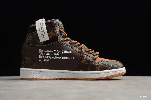 Cheap TB AQ0818-158 x AJ1 Off-Louis Jordan Air 1 OW 0512